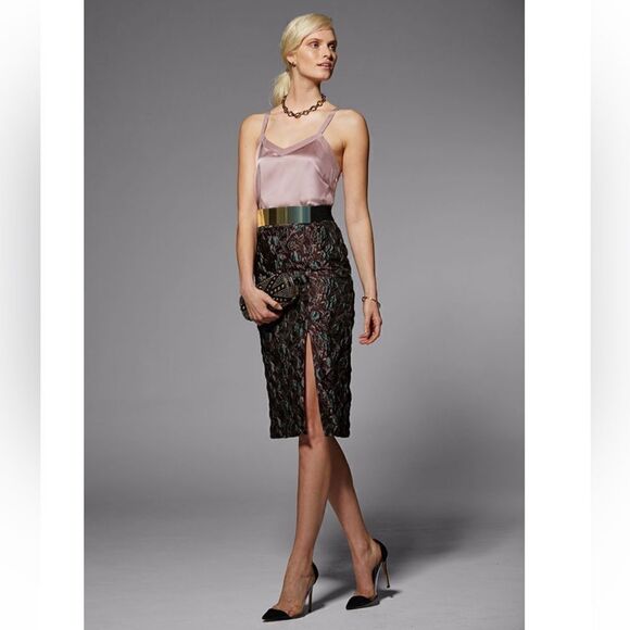 NWT- MARGE Elise Textured Jaquard Pencil Skirt - Picture 1 of 9